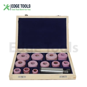 Sioux Valve Seat Grinding Wheels 12 Pcs Set Stone + Holder Star Drive 11/16" USA - Picture 1 of 24