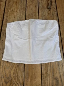 Immaculate EMORY PARK White Linen Strapless Bandeau TOP, Medium - Picture 1 of 3