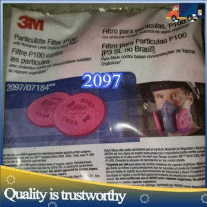 100pcs=50 packs 2097 filter for 3M 6200/6800/7502 Respirator Fast Ship - Picture 1 of 5