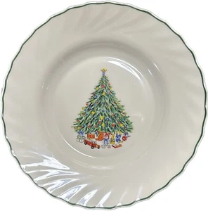 THE HOUSE OF SALEM NOEL PORCELLE 9” PLATO DE ENSALADA TAZÓN DE SOPA ÁRBOL DE NAVIDAD CARAMELO - Imagen 1 de 5
