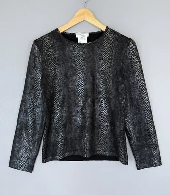 Винтажный шерстяной вязаный свитер YVES SAINT LAURENT с узором из змеиной кожи размер M - Изображение 1 из 4