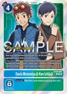 David Motomiya & Ken Ichijoji Pre-Release Foil - BT16-085 NM - Digimon TCG - Picture 1 of 1