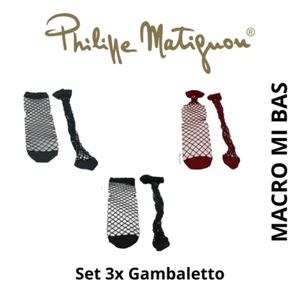 Set 3x Gambaletto Fantasia Rete, Vari colori, MACRO MIBAS Philippe Matignon - Picture 1 of 11