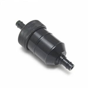 Aluminum Petrol Gas Fuel Filter Cleaner for Motorcycle Dirt Bike ATV Black 8mm - Picture 1 of 5