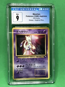 CGC 9 MINT Mewtwo CD Promo Pokémon Card Japanese Vending Glossy 1998 Vintage - Picture 1 of 6