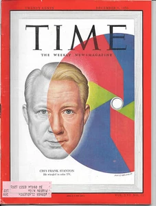 DECEMBER 4, 1950 TIME MAGAZINE - CBS'S FRANK STANTON - NO LABEL - Picture 1 of 1