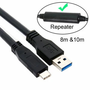 USB 3.1 USB-C Type C Male to Type A USB3.0 Male Data GL3523 Repeater Cable - Picture 1 of 6