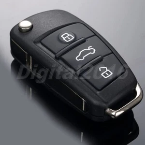 Car Replacement Remote Key Fob Shell Case Uncut Blade Fit For A6 A4 A2 A8 TT - Picture 1 of 10