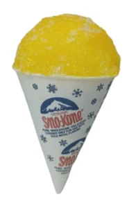 Display Fake Food Requisite gelb Schneekegel echt rasiert Eis Details - Bild 1 von 2