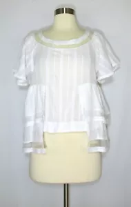 J.O.A. Top Bluse weiß Baumwolle gewebt MEDIUM - Bild 1 von 4