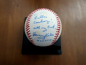 HARRY KALAS HOF 2002 PHILLIES SIGNED AUTO TO THE DALLAS COWBOYS BASEBALL JSA  - Picture 1 of 3