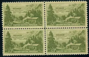 USA - 1951 - 100th Anniv of the First Nevada Settlement - 3¢ x4 - #2896 - Picture 1 of 1