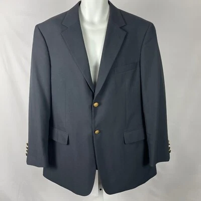 Chaqueta de traje Covington para hombre azul marino talla 42R 2 botones forrada ventilación trasera botón puño Foto 1 de 4