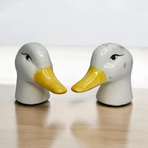 Vintage Testa d'Anatra Sale Pepe Shakers Caccia Uccellini Aviaria Antropomorina *LEGGI - Foto 1 di 20