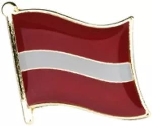 Lettland Nationalflagge Metall Emaille Pin Anstecker Revers - Bild 1 von 1