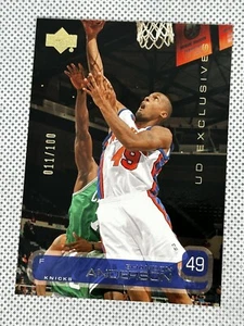 Shandon Anderson - 2002-03 cubierta superior UD exclusivos oro paralelo/100 SP Knicks - Imagen 1 de 2