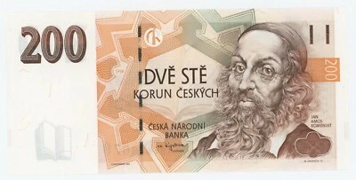 Czech Republic 200 Korun 1998 Pick 19.e UNC Uncirculated Banknote Serie G - Image 1 of 2