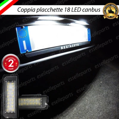 PLACCHETTE A LED LUCI TARGA 18 LED SPECIFICHE VW PASSAT CC 6000K NO ERROR - Immagine 1 di 2