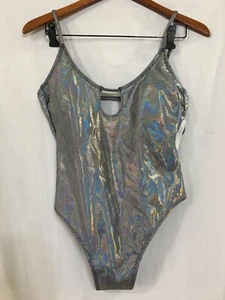 No Boundaries Juniors Holographic Dot Print Iridescent 1 pc Swimsuit sizes S,L - Picture 1 of 6
