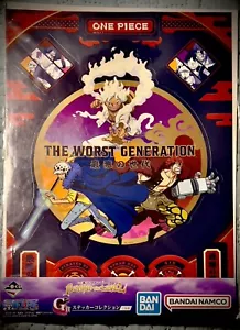 Hoja de pegatinas One Piece BEYOND THE LEVEL Premio G A4 Luffy Luffy Law Eustass Kid - Imagen 1 de 2
