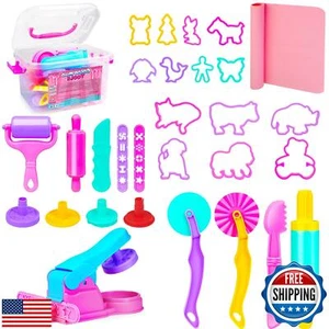Playdough Tool Sets for Kids,30 Pcs Dough Accessories with Rolling Pin Dough - Picture 1 of 5