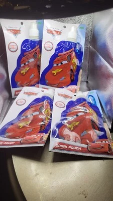迪士尼皮克斯汽车儿童饮料袋小巧且可重复使用 14 盎司 4 件装 1P — 第 1/4 张图片