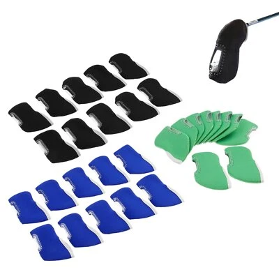 10Pcs/Set Golf Club Iron Head Covers Neoprene Protectors with Transparent Window - Image 1 of 4