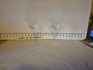 2 stoli ELIT BORDO ANGOLATO trasparente Martini Cosmo bicchieri barware unici - Foto 1 di 9