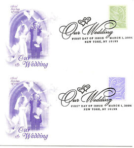 US Scott #3998-99, First Day Covers 3/1/06 New York Single Wedding