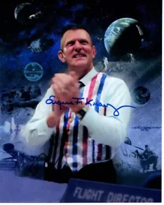 EUGENE KRANZ Signed 8x10 NASA AEROSPACE ENGINEER Photo w/ Hologram COA - Picture 1 of 2