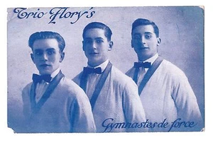 PHOTO CARTE TRIO FLORY'S - GYMNASTES DE FORCE - gymnastique sport - Picture 1 of 1