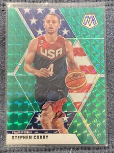 2019-20 NBA PANINI MOSAIC GREEN PRIZM NO.260 STEPHEN CURRY - Picture 1 of 2