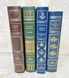 4 Franklin Library Bücher, limitierte Auflage ledergebunden 22K Gold vergoldet - Bild 1 von 17