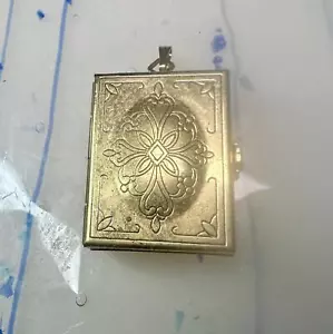 Vintage Multiple 3 photo book locket pendant women - Picture 1 of 12