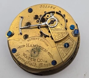 Reloj Bolsillo Hampden 1884 Movimiento Grado 54 Para Reparaciones - Imagen 1 de 5
