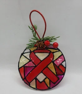 Cinta Roja Awareness Adorno de Navidad SIDA, VIH, MADD, Cardio Enfermedad Cardíaca TB - Imagen 1 de 10