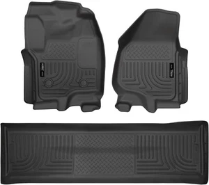 Husky Liners Weatherbeater Floor Mats (99711) for 2012-2016 Ford F-250 F-350 Cre - Picture 1 of 6