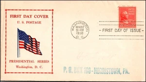 Scott 827 22 Cents Cleveland Egolf FDC Typed Address Planty 827-37 - Picture 1 of 2