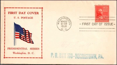 Scott 827 22 Cents Cleveland Egolf FDC Typed Address Planty 827-37 - Image 1 of 2