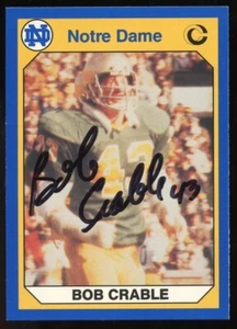 Bob Crable #20 signed autograph auto 1990 Notre Dame Collegiate Collection Card - Picture 1 of 1