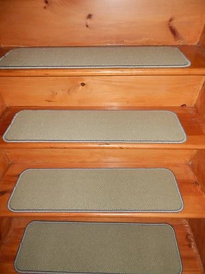 14 degraus 9" x 30" + aterrissagem 30"" x 30"" tapete de lã tufada tecido degraus de escada. - Imagem 1 de 4