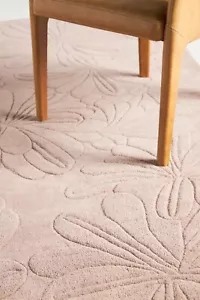 Mauve Wolle handgetufterter Teppich Blumenmuster geformte Gänseblümchen moderner Teppich Wohnkultur - Bild 1 von 3