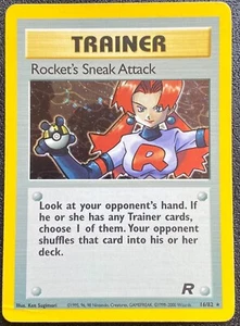 Rocket's Sneak attack 16/82 - Team Rocket (2000) Vintage WOTC Holo Rare - MP - Picture 1 of 4