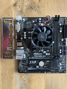 ASRock FM2A68M-HD+ + AMD A8-7600 + I/O Shield - Afbeelding 1 van 4