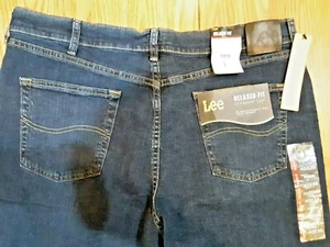 LEE RELAXED FIT STRAIGHT LEG COMFORT STRETCH JEANS - Men's 40 X 30 NWT - Picture 1 of 10