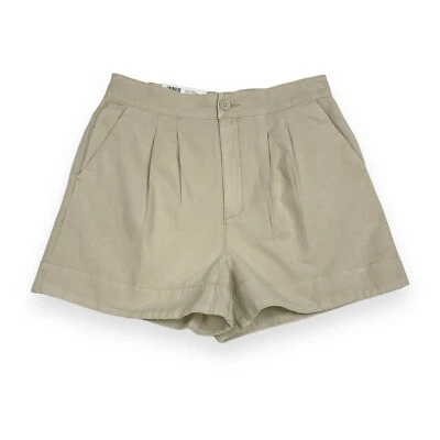 Pantalones Cortos Joie Mujer Pequeños (30 Cintura) Beige Mezcla de Lino Plisados Cintura Alta Nuevos con Etiquetas Foto 1 de 4