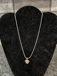 925 Sterling Silver Engraved Boy Heart Tag Charm Pendant on Round Chain - Picture 1 of 6