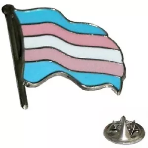 Transgender Pride Wavy Flag Lapel Pin - Picture 1 of 1