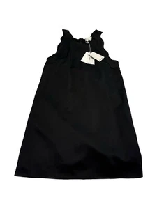 3.1 Phillip Lim Ric Rac Crepe Satin Dress Black Size 6 A Line LBD Shift - Picture 1 of 14