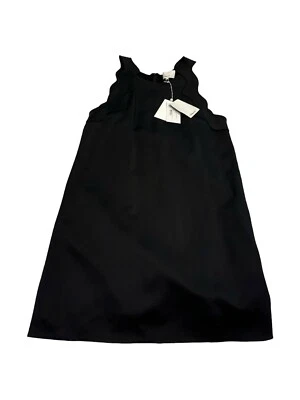 Vestido 3.1 Phillip Lim Ric Rac Crepé Satinado Negro Talla 6 Línea A Cambio LBD Foto 1 de 4